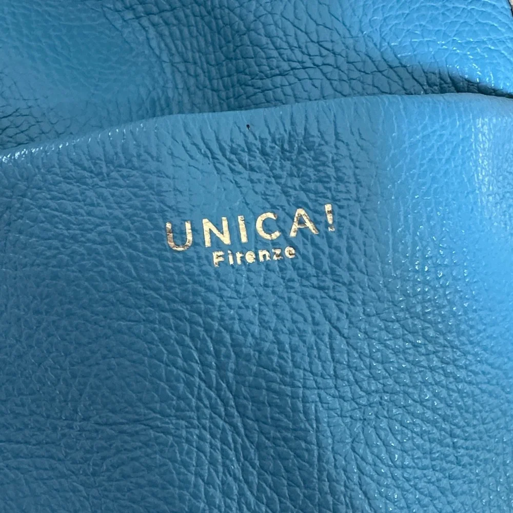 Unicai Firenze leather/straw large hobo type bag